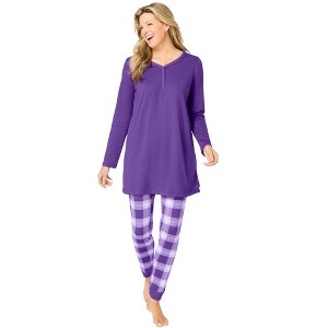 Only Necessities Henley Tunic & Jogger PJ Set - 1 of 4
