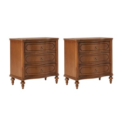 Linus 3-Drawer Nightstand,Set of 2| ARTFUL LIVING DESIGN