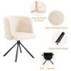 PAGED Accent Chair Set of 2, Swivel Accent Chair with Metal Base, Upholstered Arm Chair for Living Room, Beige - 2 of 4