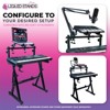Liquid Stands Dual Piano Keyboard Stand w/ 2nd Tier - Z Style Adjustable & Portable 2 Tier Heavy Duty Stand for Digital Keyboards for 54-88 Key Pianos - 2 of 4