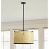 Dewdrop Light Brown Rattan Woven Farmhouse Cylinder Shape Pendant Light - 2 of 4