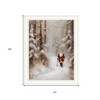 HomeRoots Santa's Winter Stroll White Framed Wall Art - 3 of 4