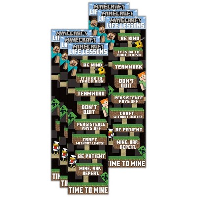 Eureka® Minecraft Life Lessons Banner, 12" x 45", Pack of 6
