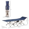 Aghana Digitals Blue Folding Camping Cot for Adults with 330 lbs Capacity, Side Pocket, Carry Bag, - 3 of 4