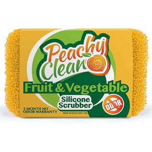 Peachy Clean Antimicrobial Fruit & Vegetable Silicone Cleaning Scubber Sponge - 1 of 2