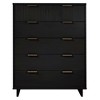 PAGED Wood Dresser, Contemporary Storage Cabinet with 5 Full Extension Drawers and Glam Drawer Handles for Living Room, Hallway - 2 of 4