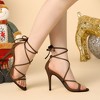 Allegra K Women's Open Toe Lace Up Tie Back Strappy Stiletto Heels Sandals - 2 of 4
