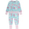 RuffleButts SoftSnooze Baby Girls Holiday Convertible Ruffle One Piece Pajama - 2 of 2