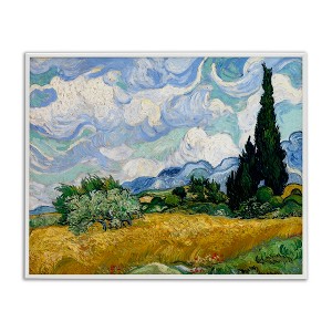 Stupell Industries Classical Wheat Field with Cypresses Framed Giclee Art - 1 of 4