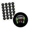 Big Dot of Happiness Zombie Zone - Halloween or Birthday Zombie Crawl Party Circle Sticker Labels - 24 Count - 2 of 4