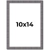 PosterPalooza | Photo Size Textured Grey Picture Frame - UV Acrylic, Foam Board Backing, Hanging Hardware - 2 of 4