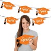 Big Dot of Happiness Orange Graduation Hat Decorations - DIY Large Party Essentials - 20 Count - 2 of 4