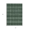 Olive Green And Charcoal Geometric Washable Indoor Outdoor Area Rug - 3 of 4