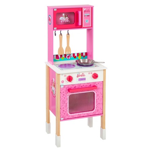 Theo Klein Barbie Epic Chef Wooden Toy Kitchen Cooking Playset