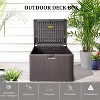 35 Gallon ProPlus Lockable Resin Deck Box,Waterproof Outdoor Storage Box for Patio Furniture,Garden Tools,Brown - 3 of 4