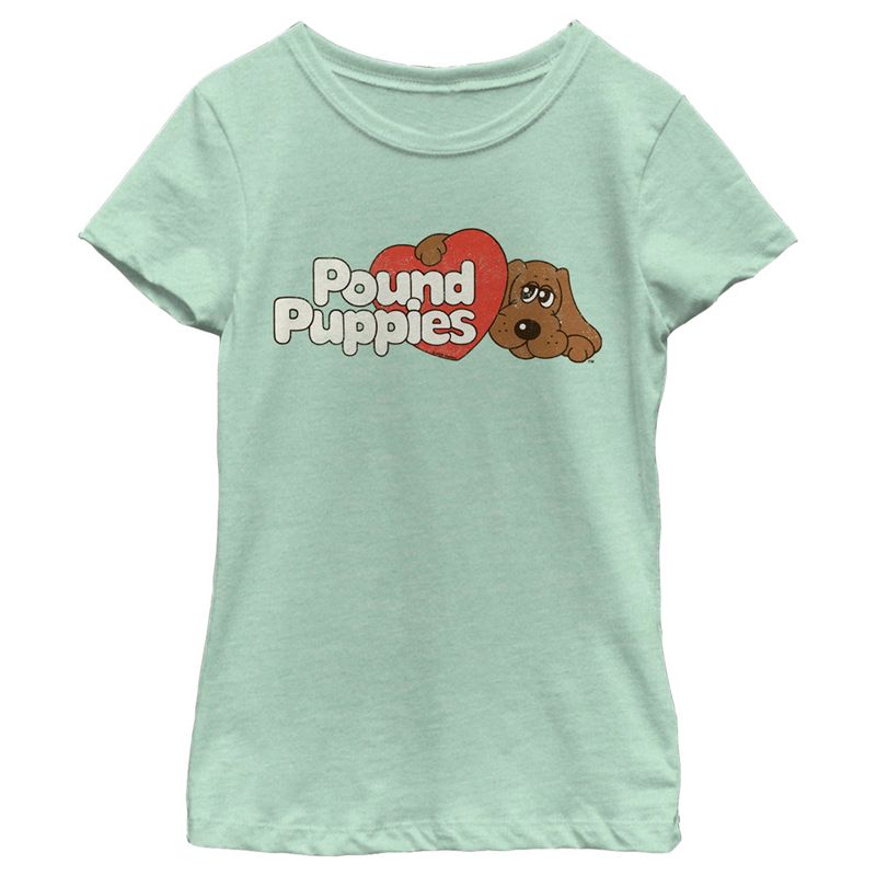 Girl's Pound Puppies Classic Logo T-Shirt, 1 of 5
