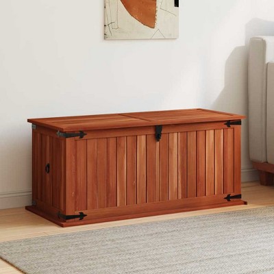 Storage Chest Brown Solid Acacia Wood, MDF 23.6 x 9.8 x 8.7 invidaXL