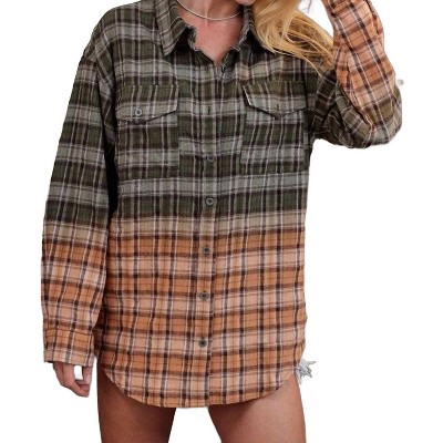 Women's Girlfriend Button Down Long Sleeve Top - BiBi