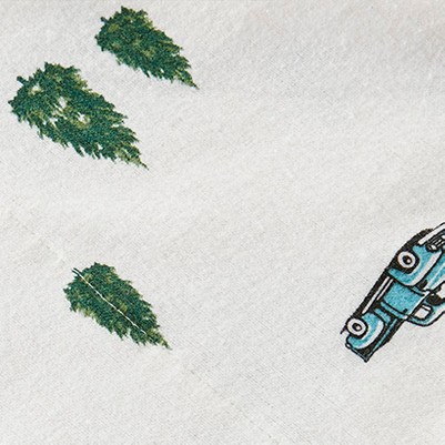 green trees & trucks