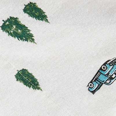 green trees & trucks