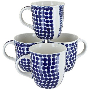 Blue Rose Polish Pottery 1800 Zaklady 4PC Mug Set - 1 of 2