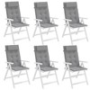 vidaXL Highback Chair Cushions 6 pcs Gray Oxford Fabric - image 4 of 4