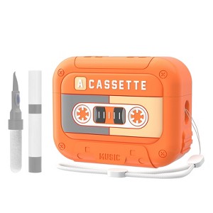 HTUTWOO Airpods 4 Case Cover Vintage Cassette Tape with Lanyard for Men & Women, Wireless Charge Support with Magsafe - 1 of 4