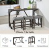 Bella Depot 4-Piece Bar Table Set with Dining Bar Table and Chairs for Living Room, Dining Room, Game Room - 4 of 4