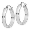 Black Bow Jewelry 4mm, 14k White Gold Polished Round Hoop Earrings, 22mm (7/8 Inch) - 2 of 4