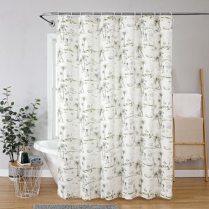 Kate Aurora Maui Tropical Living Sailboats Woven Jacquard Fabric Shower Curtain - 72 in. Wide x 72 in. Long - 1 of 3