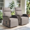 Buenhomino Set of 2 Patio Rattan 360° Swivel Recliner Lounge Chair w/Adjustable Backrest & Footrest Cushioned Push Back Reclining Seat - 2 of 4