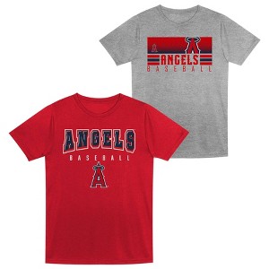 MLB Los Angeles Angels Toddler Boys' 2pk Gray T-Shirt - 1 of 3