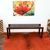 TiramisuBest Button Tufted Bed Bench - Upholstered with Arms & Solid Wood Legs, Black - 4 of 4