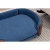 Kumasinova Elevated Dog Bed with Solid Wood Legs,Dog Beds with Velvet Cushion,Pet Bed for Small/Medium/Large Dogs & Cats,Modern Dog Furniture - 4 of 4