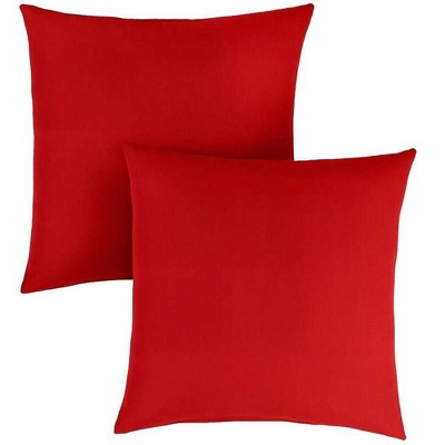 Sunbrella 2pk Canvas Jockey Outdoor Throw Pillows Red