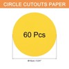 Unique Bargains Blank Smooth Circle Cardstock for DIY Crafts Classroom Decoration 60 Pcs - 2 of 4