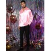 Lars Amadeus Men's Long Sleeves Button Down Prom Party Satin Dress Shirts - 3 of 4