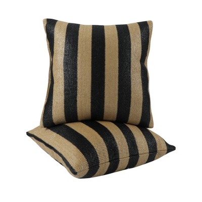 Chery Life 2 Pack Outdoor Throw Pillows, Waterproof & Fade-Resistant Patio Cushions (18x18 Inch)