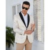 WhizMax Men's Fashion Suit Jacket Blazer One Button Luxury Weddings Party Dinner Prom Tuxedo - 3 of 4