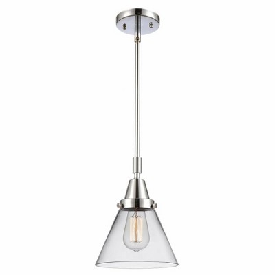 Cone - 1 Light Stem Hung Mini Pendant In Industrial Style-11.13 Inches Tall and 8 Inches Wide