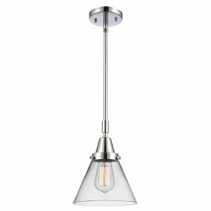 Cone - 1 Light Stem Hung Mini Pendant In Industrial Style-11.13 Inches Tall and 8 Inches Wide - 1 of 1