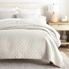 Stripes Floral and Diamonds Quilted Coverlet Set With Shams - Becky Cameron - 2 of 4
