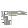 ELJGET Low Loft Bed for Kids, Twin Size Loft Bed with Storage Staircase, Wood Loft Bed Frame for Boys Girls Teens - 4 of 4