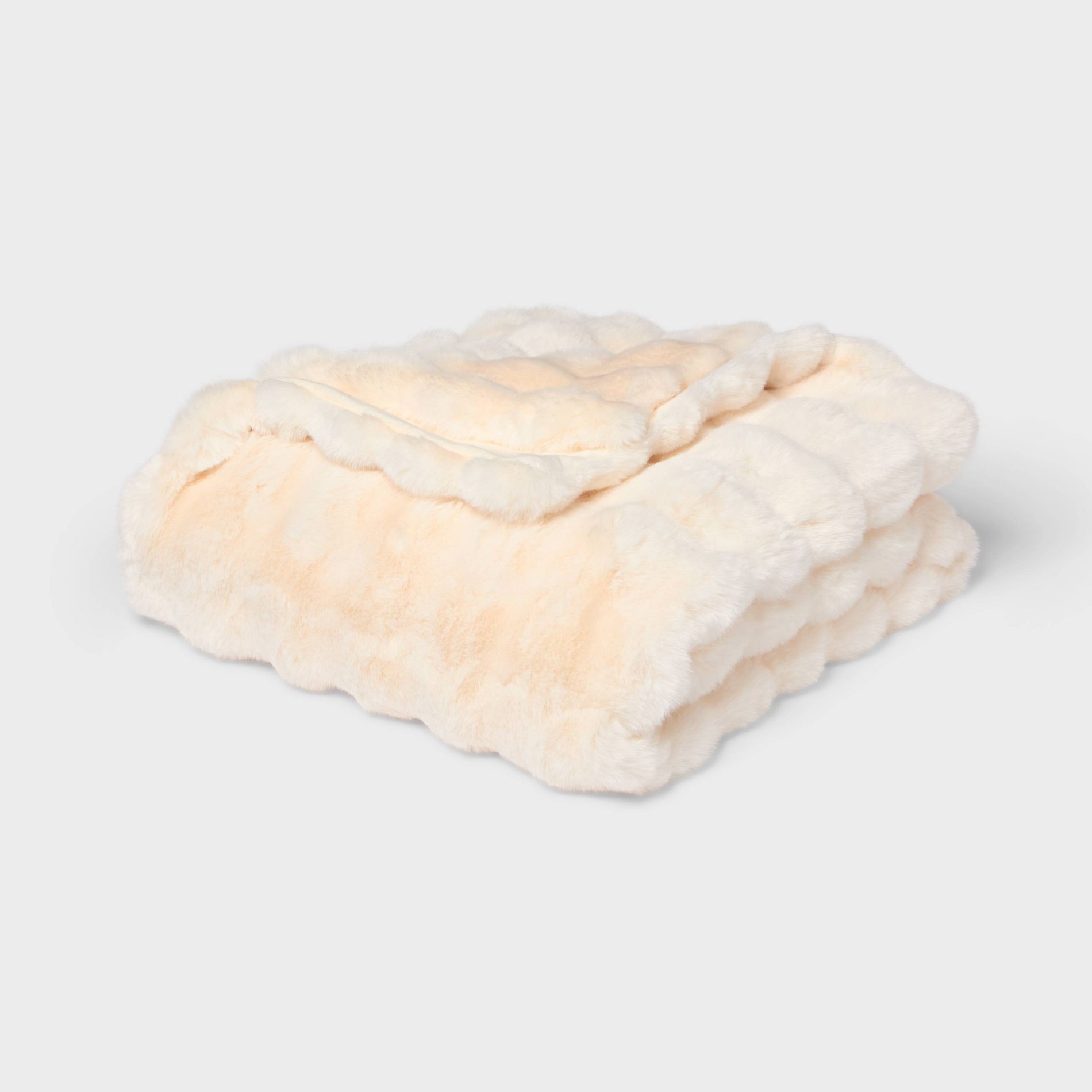 Bubble Fur Blanket Ivory - Threshold™