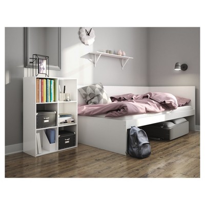White Stackable 6 Cube Organizer Shelf