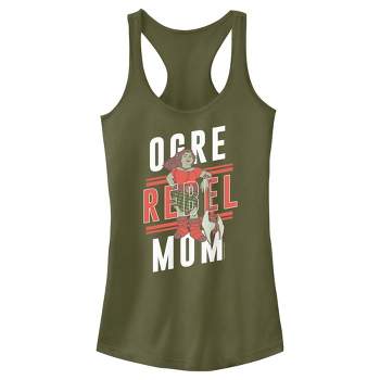 Junior's Women Shrek Ogre Rebel Mom Racerback Tank Top