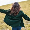 Women's Green Collared Long Sleeve Patch Pocket Shacket - Cupshe - 3 of 3