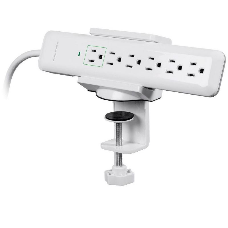 Monoprice Desk Clamp Holder - White For Surge Protectors, Power Strips, USB Hubs - Workstream Collection, 4 of 7