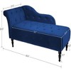 Whizmax Modern Armless Chaise Lounge with Solid Wood Legs, Upholstered Sofa Recliner Lounge Chair for Bedroom Living Room Office Room - 3 of 4