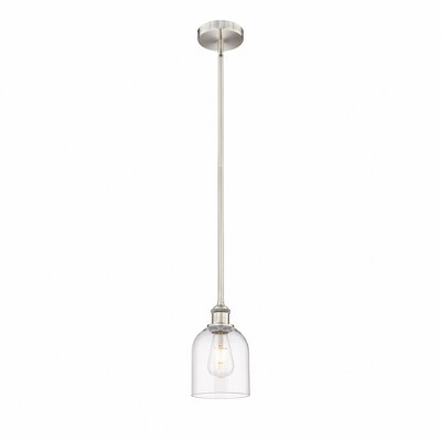 Bella - 1 Light Stem Hung Mini Pendant In Industrial Style-9 Inches Tall and 5.5 Inches Wide